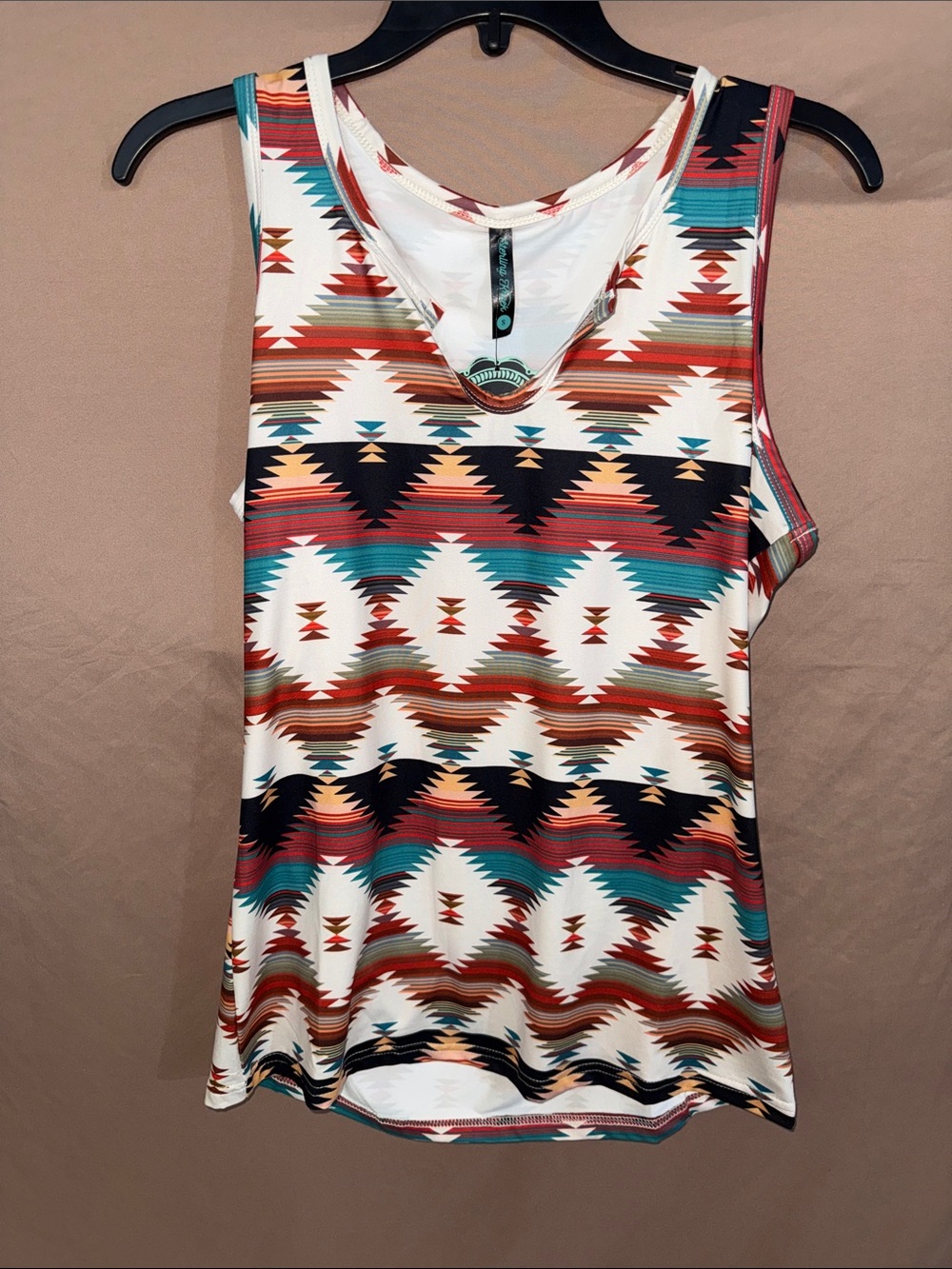 NWT Women’s Sterling Kreek AztecPrint Sleeveless Tank Top Small - Multicolor